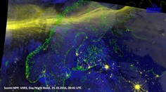 OBRAZOM: Polárna žiara na družicových snímkach