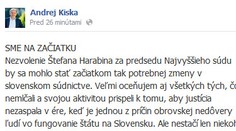 Kiska sa nechal počuť o nezvolení Harabina