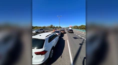 Hromadná zrážka šiestich áut na moste Lanfranconi