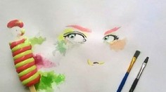 Na to, aby namaľoval krásny obraz, mu stačia len nanuky