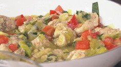 Morčasie prsia na dusenej zelenine