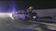 Tragická nehoda na D1: Vozidlo po náraze do zvodidiel vzbĺklo, zhorela jedna osoba