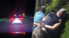 VIDEO: Brutálna policajná naháňačka v Ružomberku. Unikajúce auto zastavili až kríky