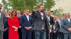 Ľuboš Blaha vraj na mítingu Smeru nadávky nepočul a takéto výrazy odsudzuje