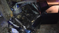 Mladík (23) bez vodičáku, v aute plnom ľudí, narazil do stromu. Medzi zranenými sú aj tri deti