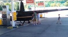 Rozruch na Horehroní! Na pumpe tankoval vrtuľník