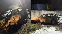 FOTO a VIDEO: V Bratislave zhoreli dve autá. Polícia nevylučuje cudzie zavinenie
