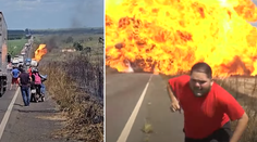 VIDEO: Premávku na diaľnici ochromil obrovský výbuch cisterny. Brazílsky reportér pre zábery riskoval život