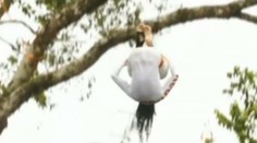 Muž vyliezol na 38-metrový strom a skočil do Amazonky (video)