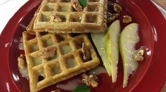 Vafle z ovsených vločiek s ovocím a jogurtom