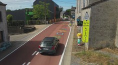 Belgičania testujú lacný a jednoduchý nápad. Spomaľovač, ktorý na ceste v skutočnosti nie je