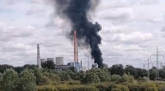 Rozsiahly požiar v areáli elektrárne Vojany. Dym bolo vidieť z obcí vzdialených desiatky kilometrov