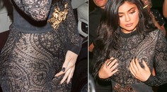 Kylie v erotickom overale. Intímne partie si musela zakrývať rukami