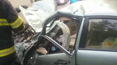 FOTO: Pri čelnej zrážke autobusu a auta pri Veľkom Krtíši sa zranili dve ženy a muž