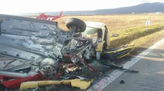 FOTO: Medzi Budmericami a Modrou sa čelne zrazili dve autá: Vodiči skončili v nemocnici