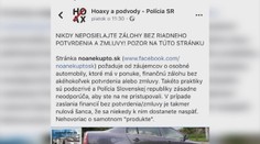 Polícia ho na Facebooku označila za podvodníka, keď sa voči tomu ohradil, status vymazali