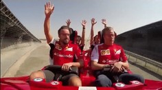 Piloti F1 navštívili najrýchlejšiu húsenkovú dráhu! Raikkonen sa nudil