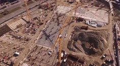 VIDEO: Letecké zábery zo stavby Národného futbalového štadióna