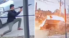 VIDEO: Kamera zachytila scénu ako z akčného filmu. Filipínsky gang zaútočil raketometom na auto so starostom