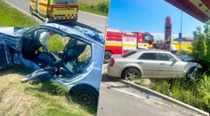 Vážna nehoda na v Nitrianskom kraji. Hlásia viacero zranených, jedno z áut zrejme nerešpektovalo značku