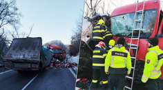 FOTO: Vážna nehoda ochromila dopravu na strednom Slovensku. Polícia na hodiny uzavrela frekventovanú cestu