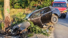 FOTO: Tragické ráno neďaleko Dunajskej stredy. Mladý vodič bol opitý a pod vplyvom drog, jeho spolujazdec umrel