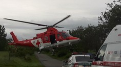 Kuriózna nehoda. Pomoc nakoniec nepotrebovala pacientka, ale posádka vrtuľníka