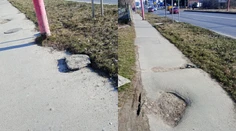 Dieťa spadlo do diery na chodníku v Ružomberku. Vieme o nej, reaguje mesto