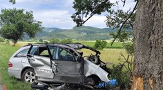 Tragická nehoda pri Turčianskych Tepliciach. Vodič náraz do stromu neprežil