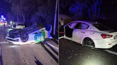 Kuriózna nehoda v Bratislave: Jedno auto zostalo bez kolies, druhé na streche a ďalšie sa poškodili