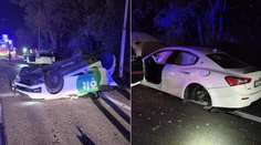 Kuriózna nehoda v Bratislave: Jedno auto zostalo bez kolies, druhé na streche a ďalšie sa poškodili