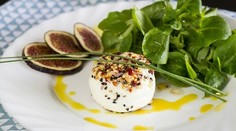 Grilovaný kozí syr s ľahkým jarným šalátom