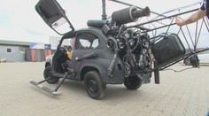 Šikovný zvárač z Humenného vyrobil z vraku auta vrtuľník