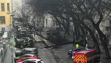 FOTO: V centre Bratislavy spadol obrovský strom. Zablokoval ulicu a poškodil autá