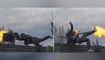 VIDEO: Ruský vojak takmer postrieľal vlastnú jednotku. Zábery „rodea s guľometom“ sa stali virálnymi