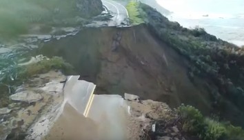 VIDEO: Časť ikonickej diaľnice v Kalifornii sa zrútila do oceánu. Zostala po nej obrovská priepasť