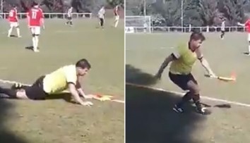 VIDEO: Na mol opitý rozhodca, ktorý sa na ihrisku ledva udržal na nohách, už pozná svoj trest