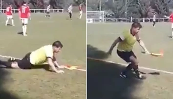 VIDEO: Na mol opitý rozhodca, ktorý sa na ihrisku ledva udržal na nohách, už pozná svoj trest