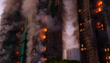 FOTO: Tragická bilancia požiaru bytového komplexu v Hongkongu stúpa. Zahynulo najmenej 65 ľudí. Ďalších 70 je zranených