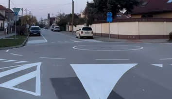 Kruh bez kruháča. V Trnave namaľovali objazd, vodiči krútia hlavou