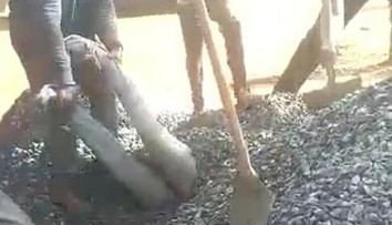 VIDEO: Chvíle hrôzy na stavenisku. Muža na tri minúty zaživa pochoval vysypaný štrk