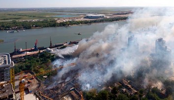 Veľký požiar v ruskom Rostove na Done: Jeden mŕtvy, desiatky zranených
