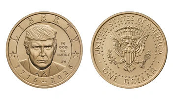 Trump už má aj vlastnú mincu. Stal sa druhým žijúcim prezidentom na americkej mene