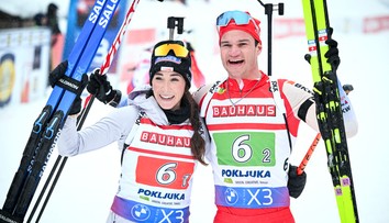 Švajčiari prekvapujúco ovládli štafetu dvojíc v biatlone. Slováci na konci druhej desiatky