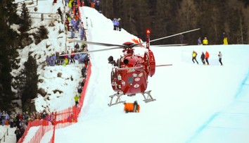 Hororový pád Marca Gisina pri zjazde mužov vo Val Gardene