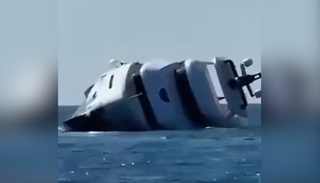 VIDEO: Prvá plavba luxusnej jachty netrvala dlho. Po pár minútach na vode sa potopila