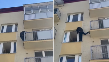 VIDEO: Muž liezol v Senici po balkónoch. Policajti zistili, že je medzinárodne hľadaný