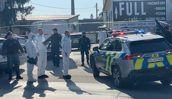 Z domu, kde našli brutálne dobodaného muža, odviedla polícia staršieho muža so sáčkami na rukách