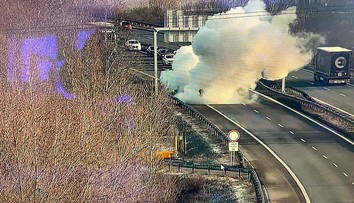 Autá v plameňoch: Na diaľnici D1 horeli dve vozidlá