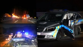 Ohnivé peklo na D1: Pri požiari cisterny zhorel človek, mercedes brutálne narazil do policajtov